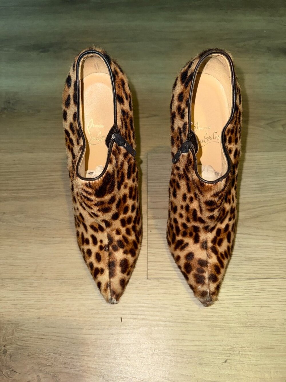 Christian Louboutin pony hair pumps